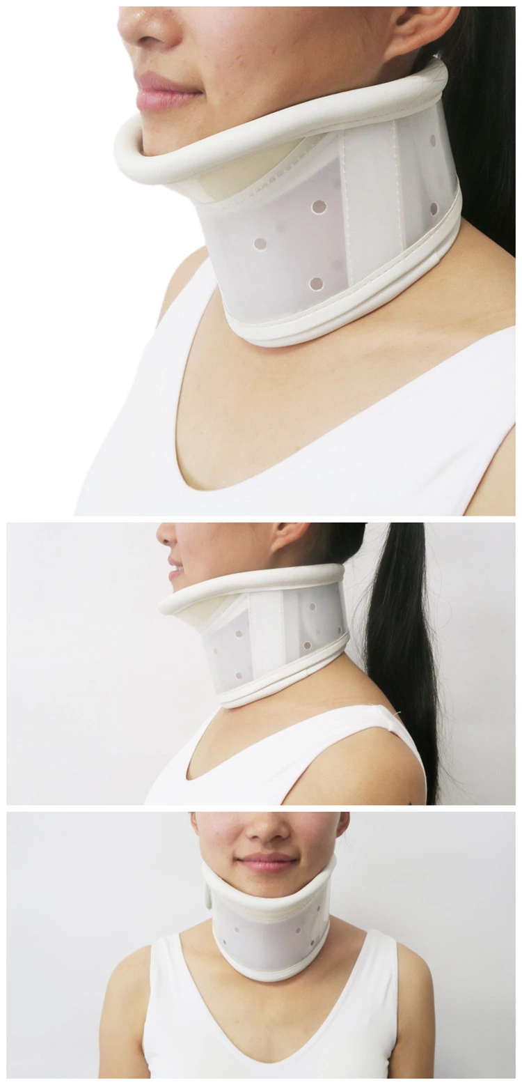 Medical Type V (Plastic) Adjustable Breathable Neck Brace Hard Cervical Collar with Chin Support
