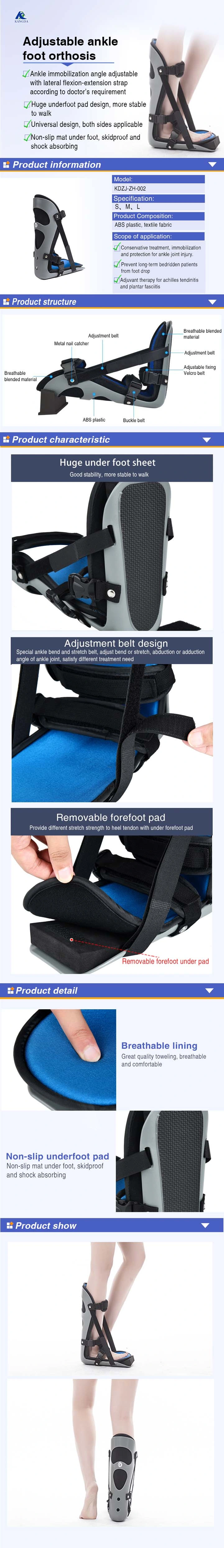 Plantar Fasciitis Adjustable Ankle Brace Support Orthosis Foot