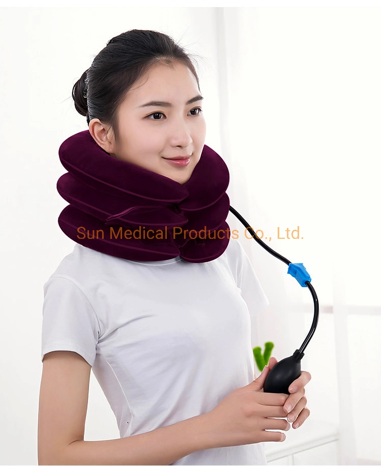 Orthopedic Neck Air Cushion - Adjustable Inflatable Soft Neck Traction Cervical Collar