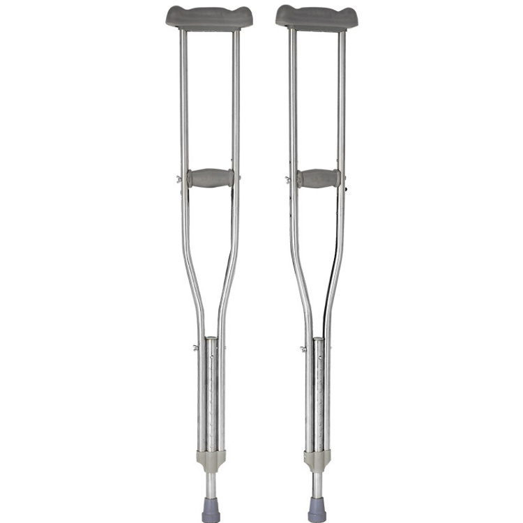 2019 Wholesale Stailess Steel Alluminum Elbow Axillary Thickned Under Arm Crutch for The Handicapped