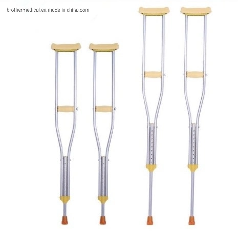 Crutch Manufacturers Aluminum Telescopic Adjustable Medical Elderly Hand Walking Underarm Crutch for Handicapped