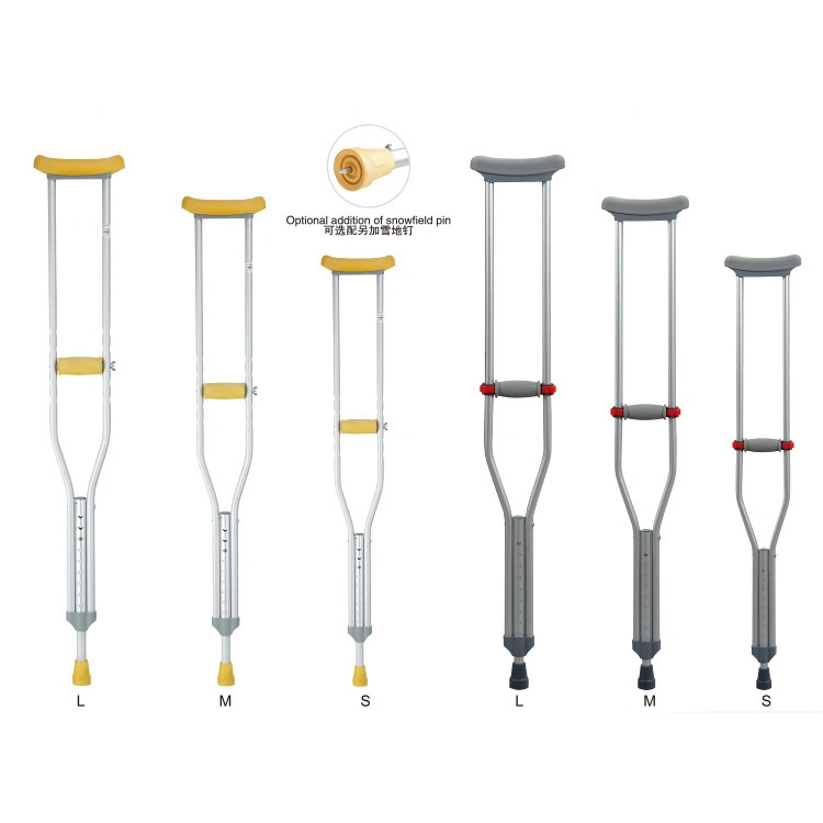 Disabled Aluminum Crutches Adjustable Telescopic Crutches