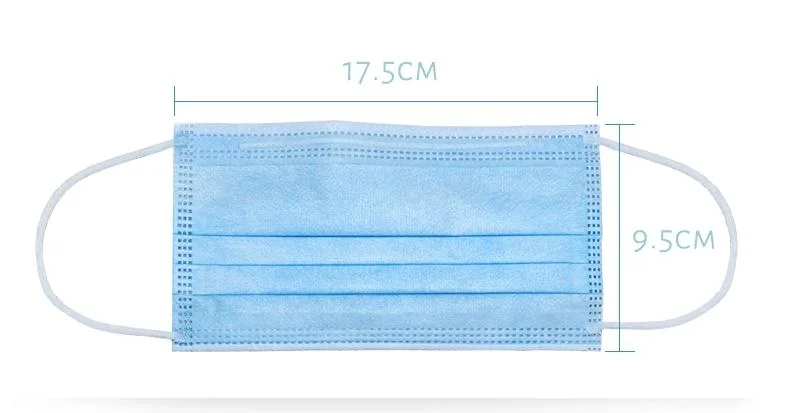 Ready to Ship Medical Surgical Face Mask 3 Ply Earloop Face Mask in Stock From China