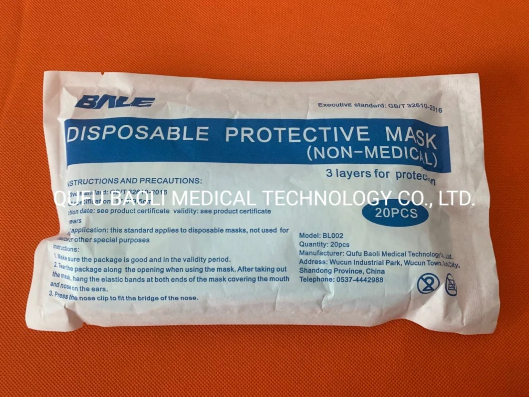 in Stock China Face Mask 3 Ply Earloop Masque Doctor Disposable Medical Face Mask