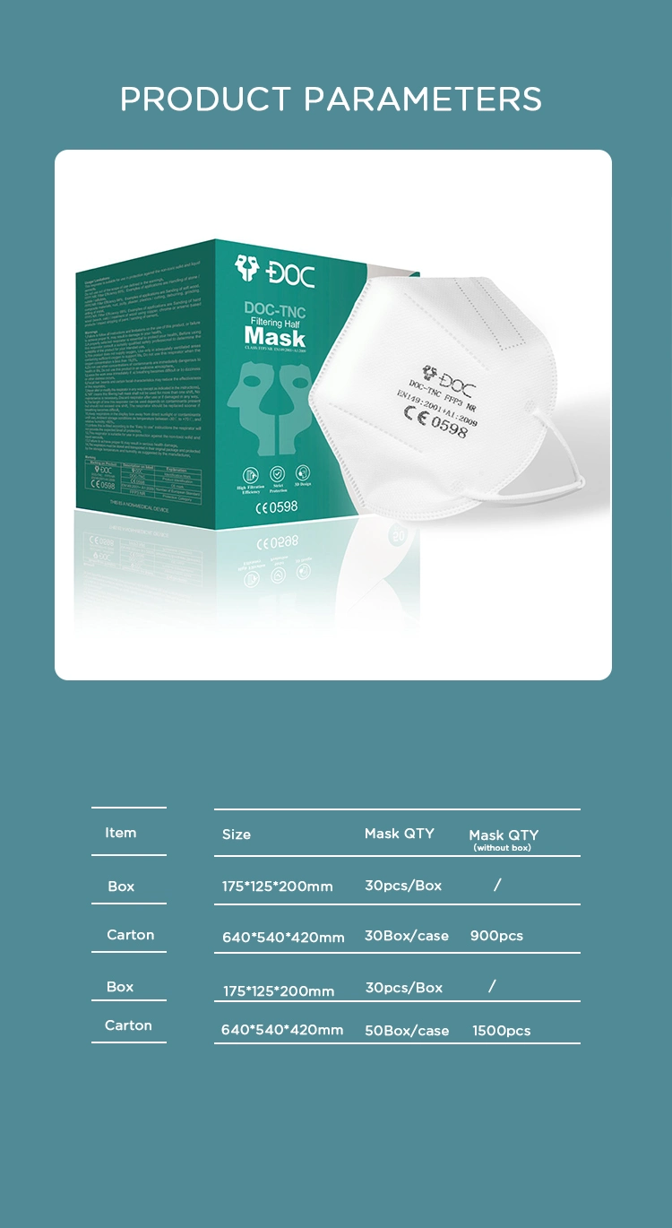 China Mask Factory European Mask Suppliers Spot Supply FFP3 Face Mask with CE Certificated