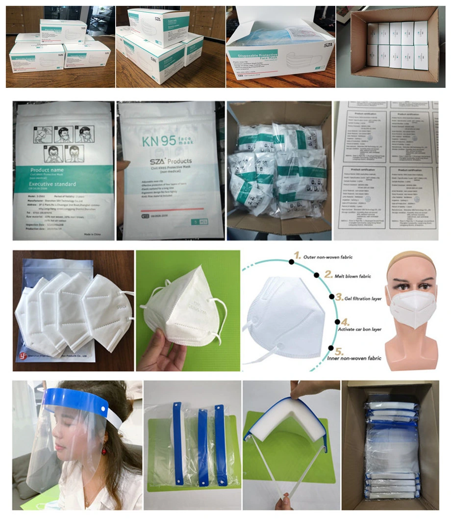 Full Face Shield Mask Factory Kn 95 Face Mask in Stock