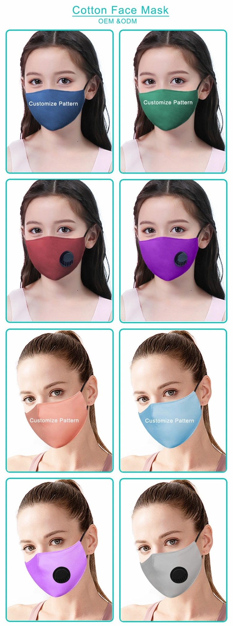 Fashion Many Colors Disposable Colorfu Cotton Face Masks