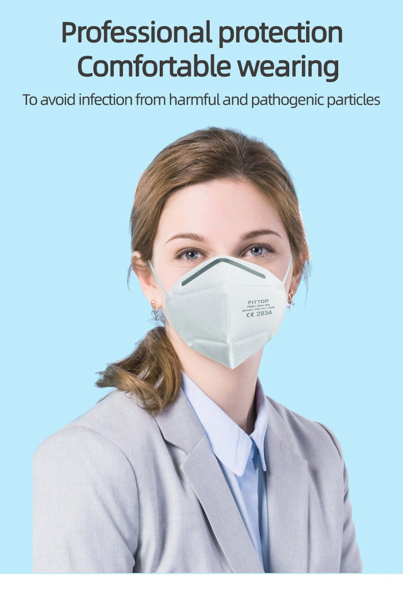 Mouth Respirator Face Mask White 4 Ply Disposable KN95 Face Mask Pfe Over 95 Percent