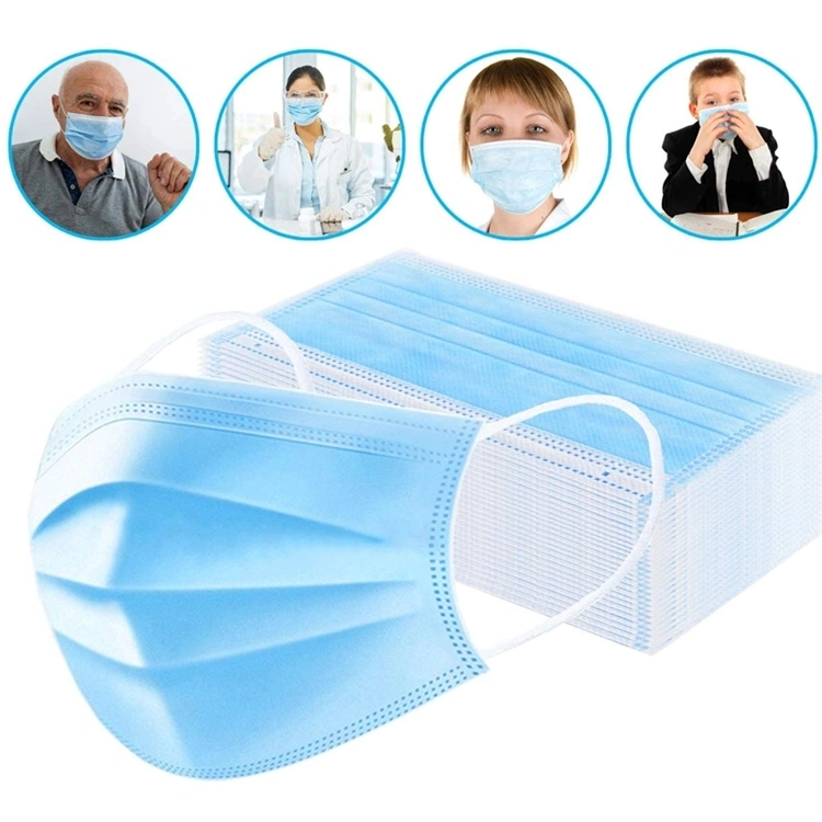 High Quality Disposable 3-Ply Facemask with Elastic Ear Loop