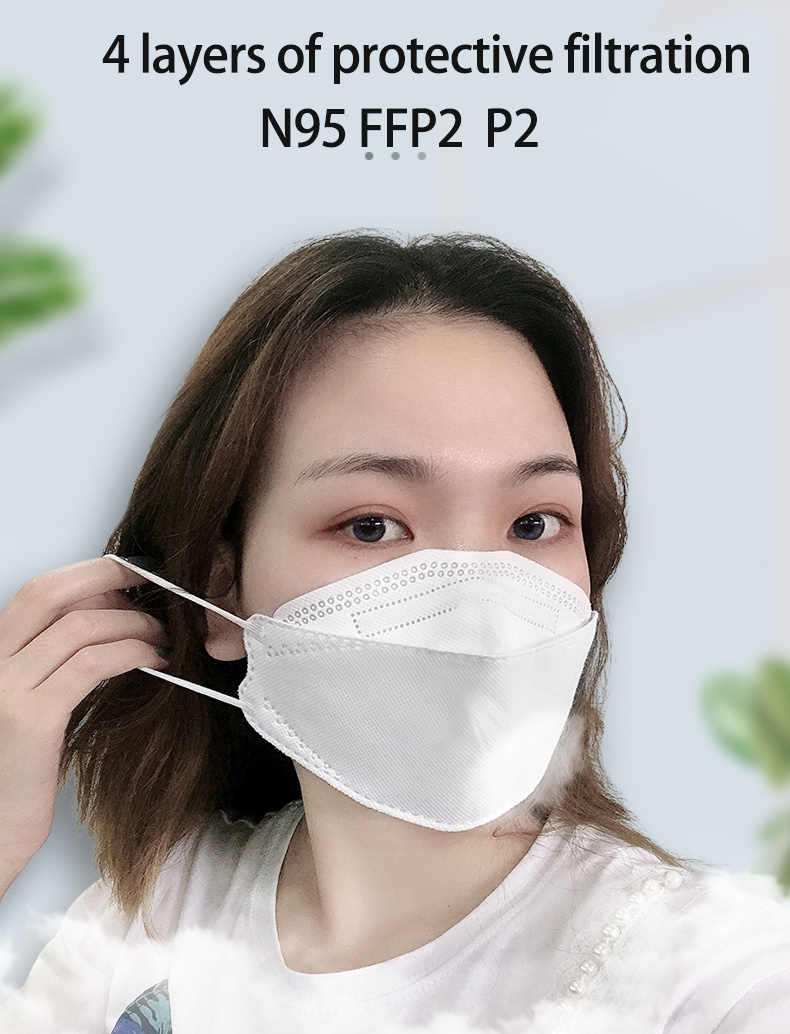 Ce Certified Portable Adult Anti Haze Smog Pollution FFP3 Face Mask Custom Cotton Disposable Mask