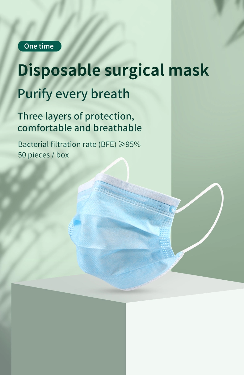 3 Layers Mask Nonwoven Fabrics Disposable Surgical Face Mask Sterilized FFP2 Mask with Ce