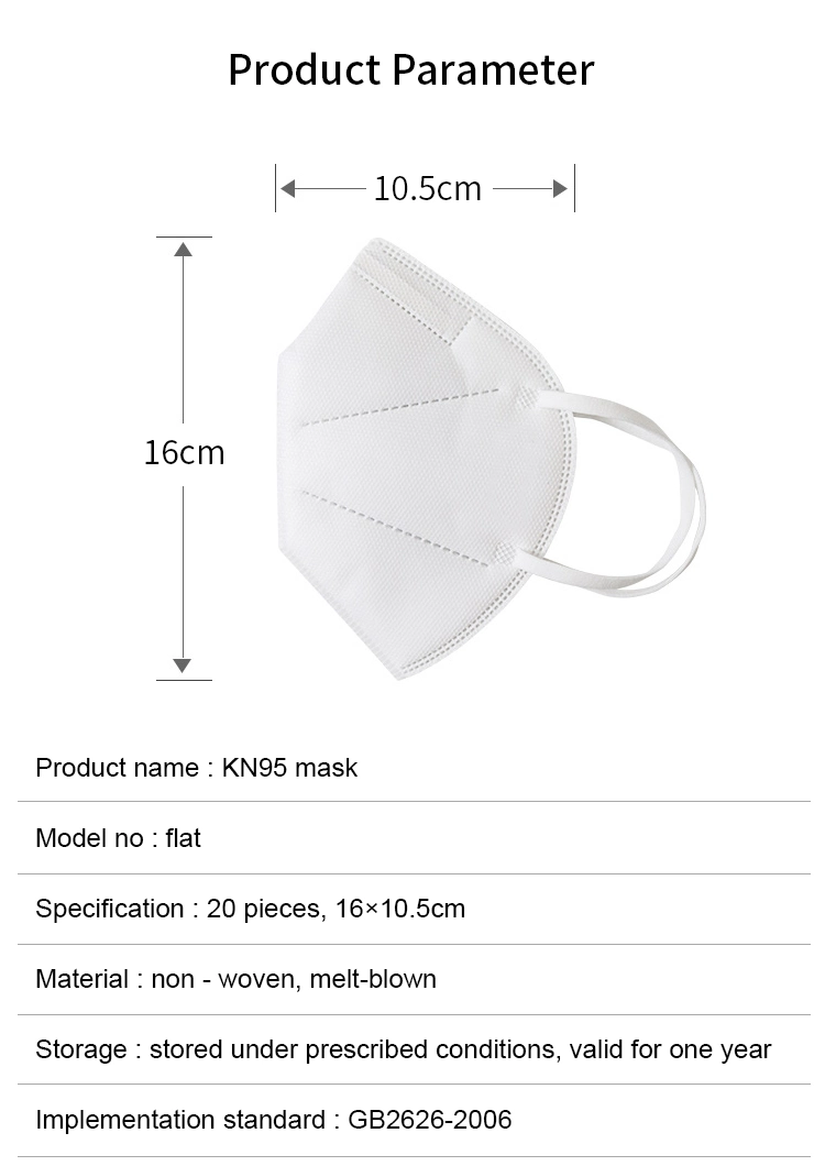 Ce Certificated and White List Manufacture Face Mask, KN95 5 Layer Face Mask for Daily Protect
