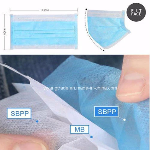 Nonwoven Medical Mouth Surgical Face Mask for Health and Surgery