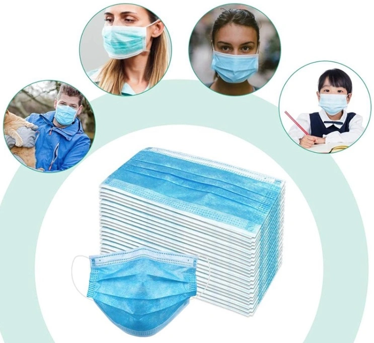 Earloop 3 Ply Face Mask / 3ply Disposable Face Mask Breathable Comfort Mask