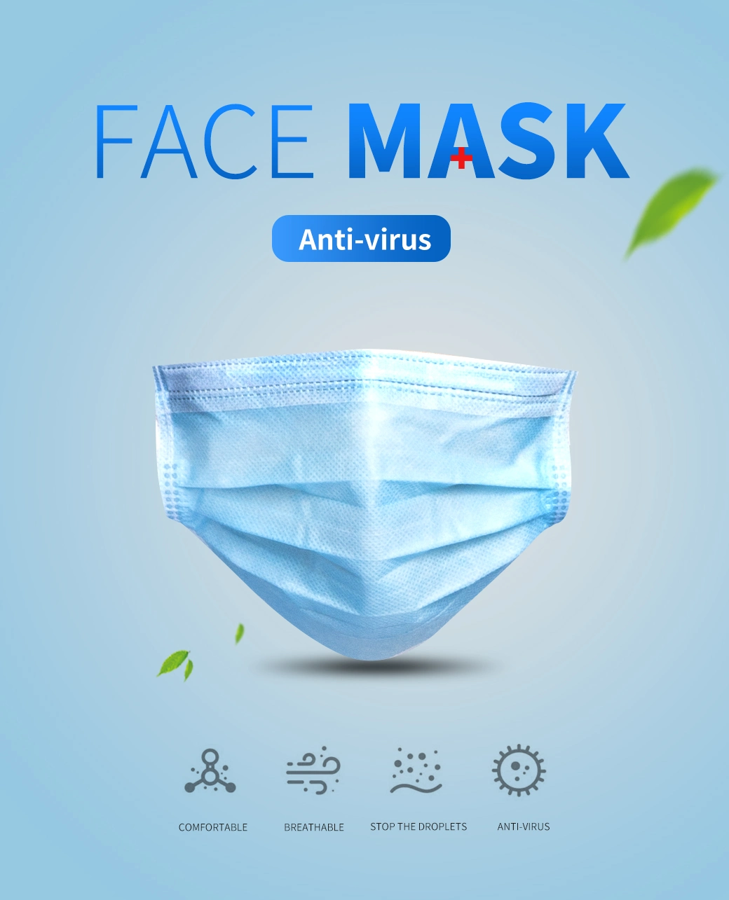 Hot Sell 3ply 3-Dimensional Support Daily Protection Face Mask Factory Face Mask