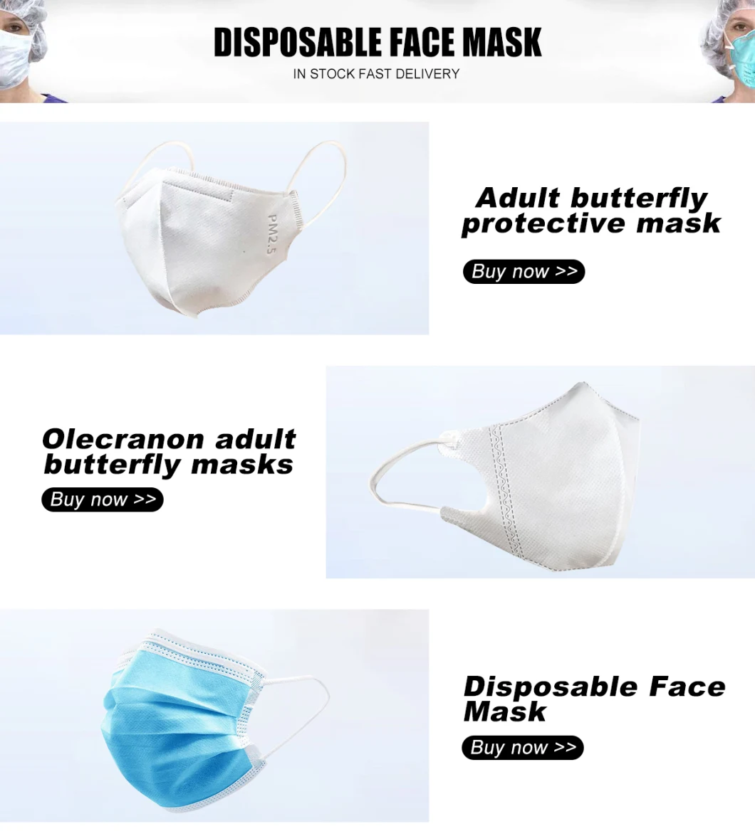 3D Design Mask KN95 FFP2 Disposable Face Mask Disposable Non-Woven Face Mask China Factory