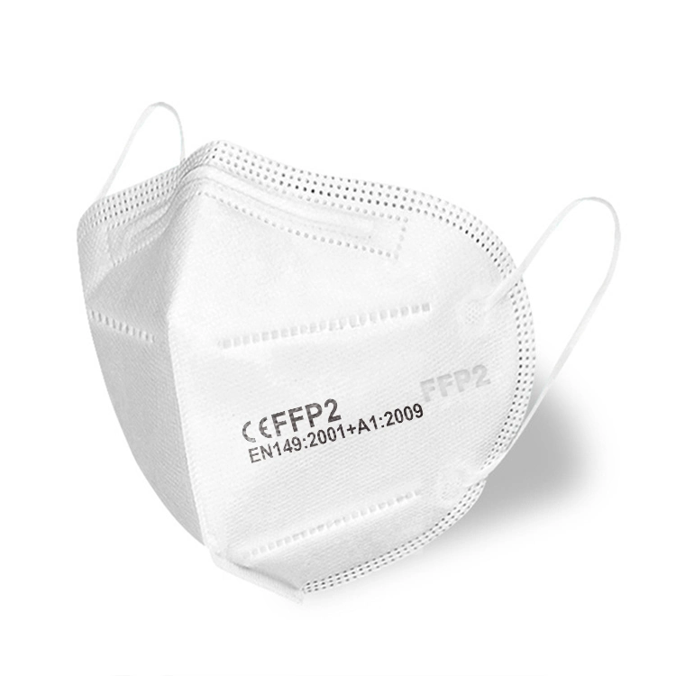 Protective CE Approved FFP2 5 Layer Cup Type Convex Shap Twin Strap Design Filtering Half Mask