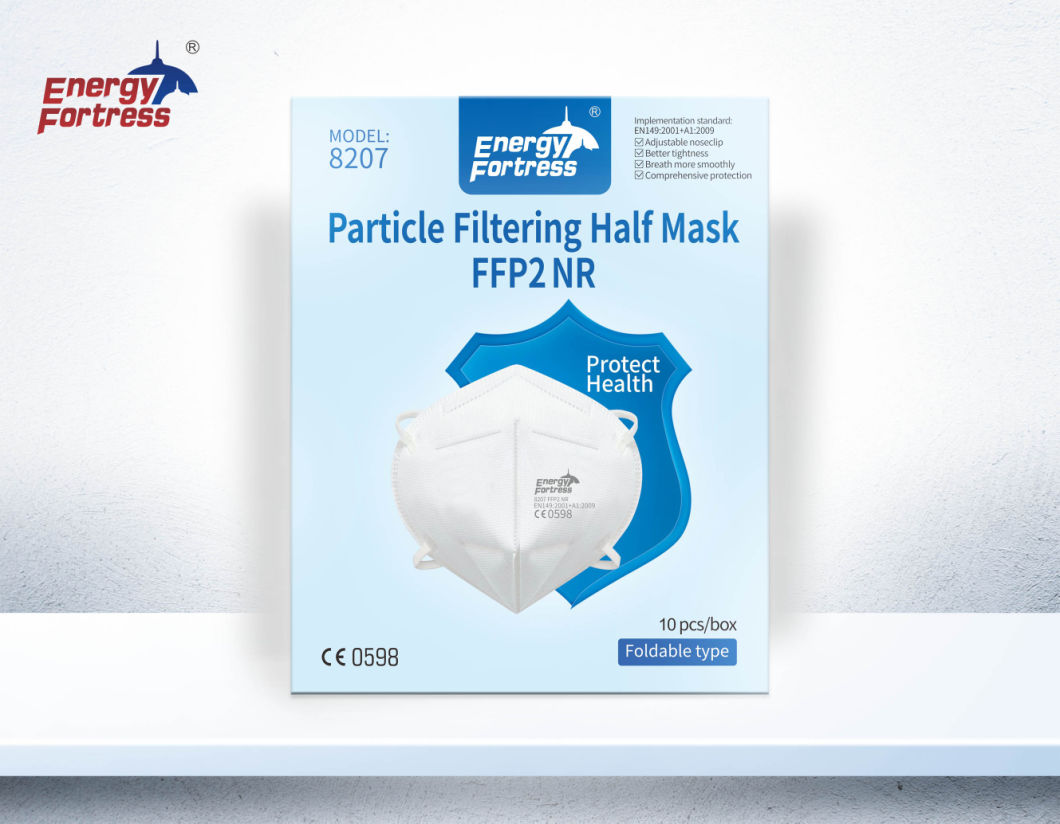 China Factory White List Foldable FFP2 Filtering Half Mask