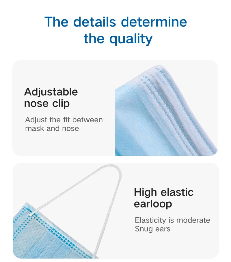 China Personal Health Comfort Disposable Air Pollution/ Elastic Mask 3 Ply Protective Face Mask