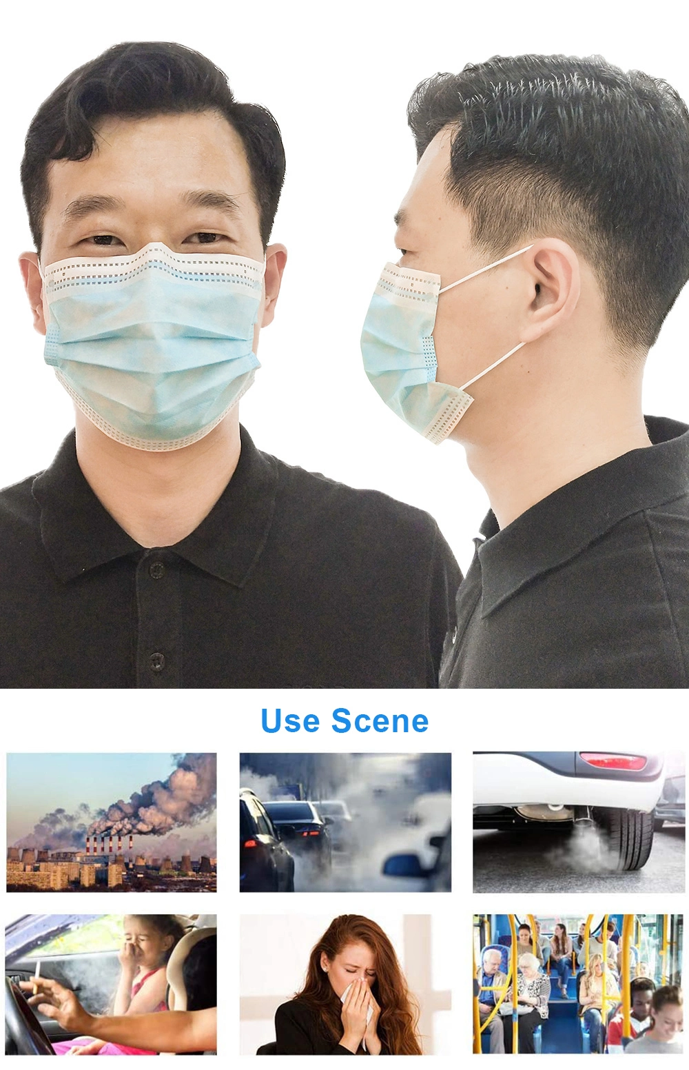 3 Ply Surgical Disposable Ear Loop Face Mask Daily Protective Use Face Mask