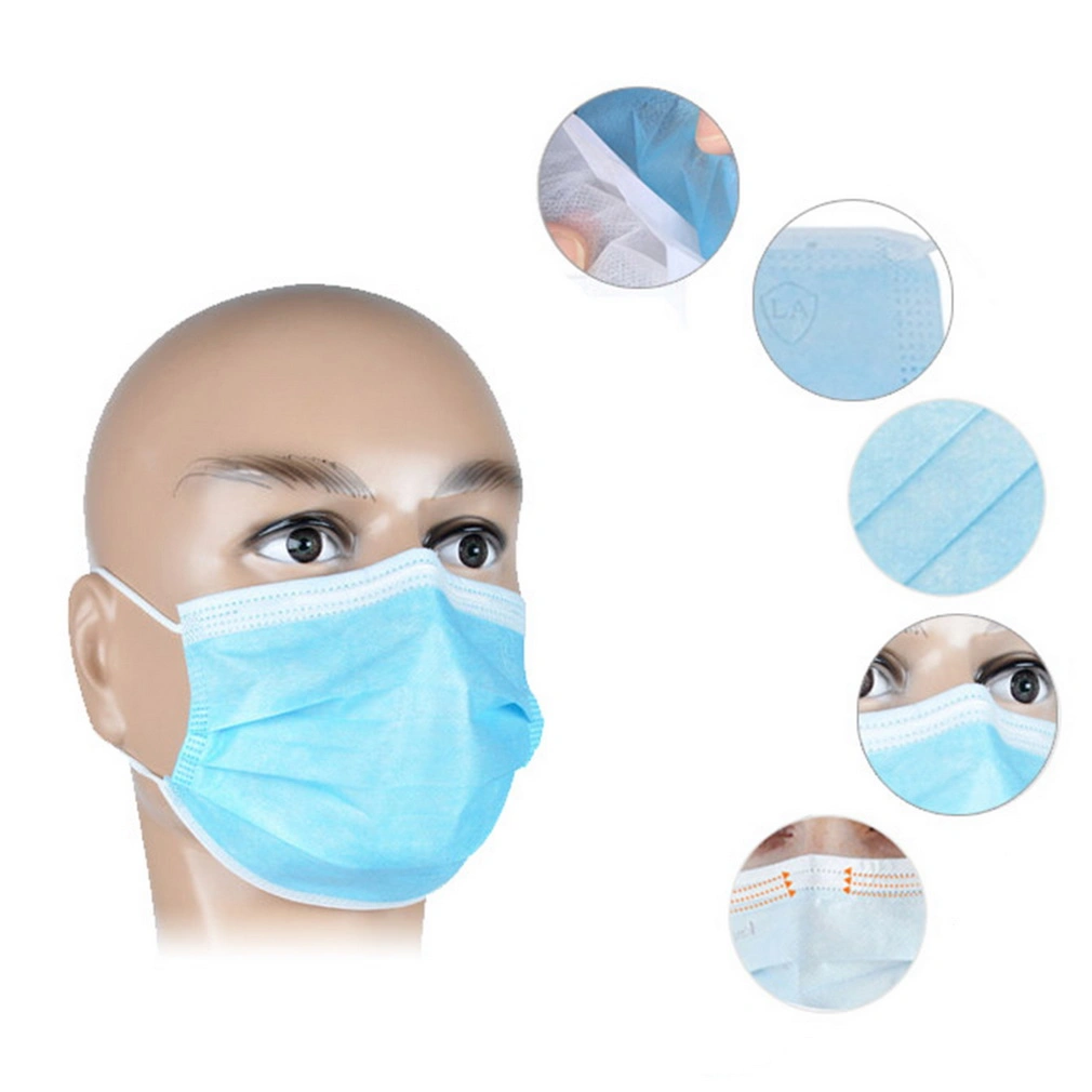 High Quality Face Mask Non-Woven Face Mask Disposable Face Mask 3 Layer Procedure Disposable Mask