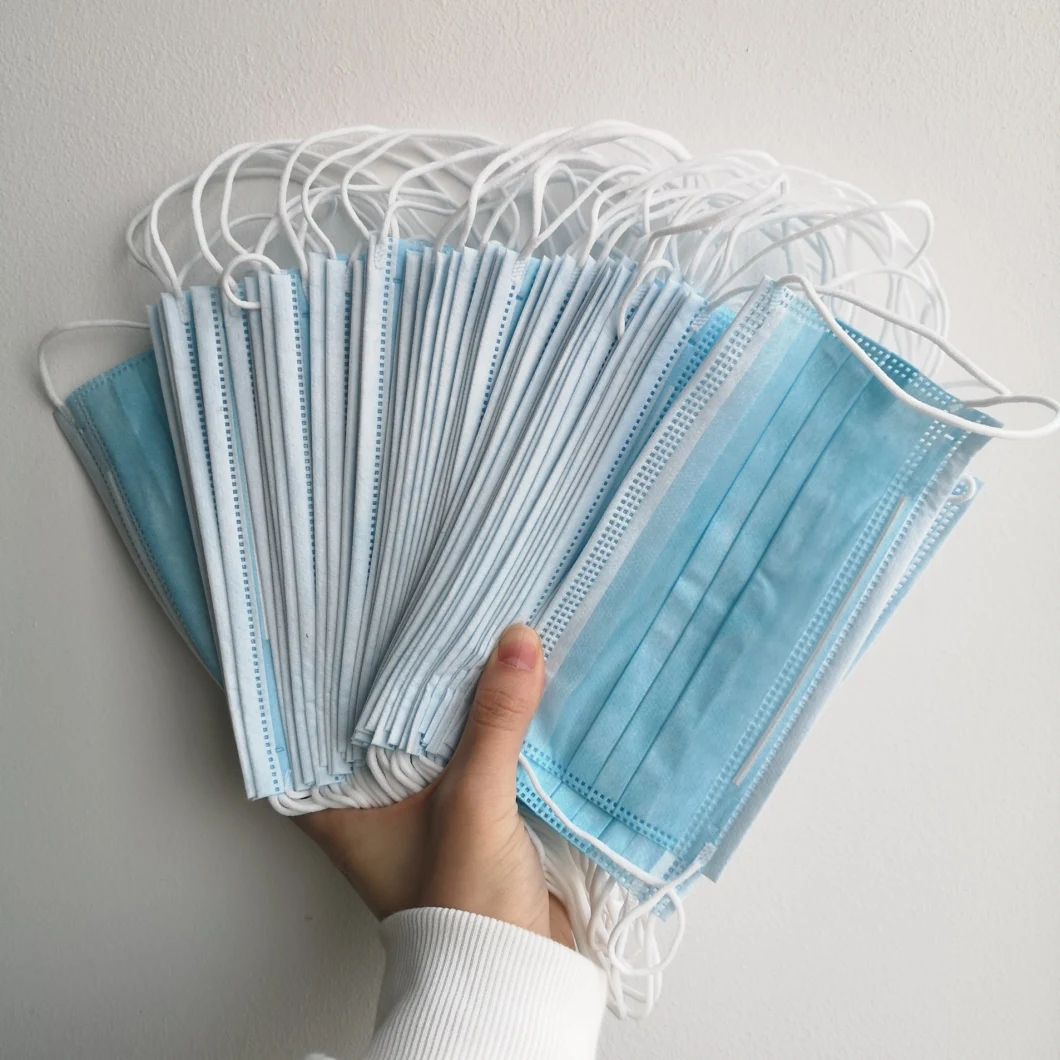 High Quality Disposable 3 Ply Non-Woven Facemask Earloop