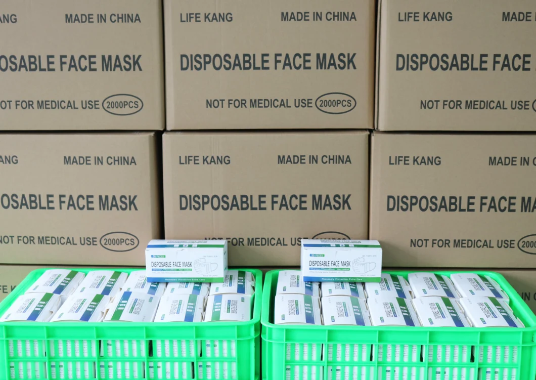 Disposable 3-Ply Face Mask for Personal Health Non-Woven and Melt Blown Fabric