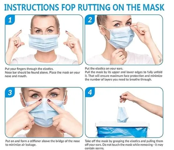 FDA Approved Face 3 Ply Cea FDA Face Mask Iir Anti Virus Face Mask ISO Ce Disposable Surgical Face Masks Type Iir