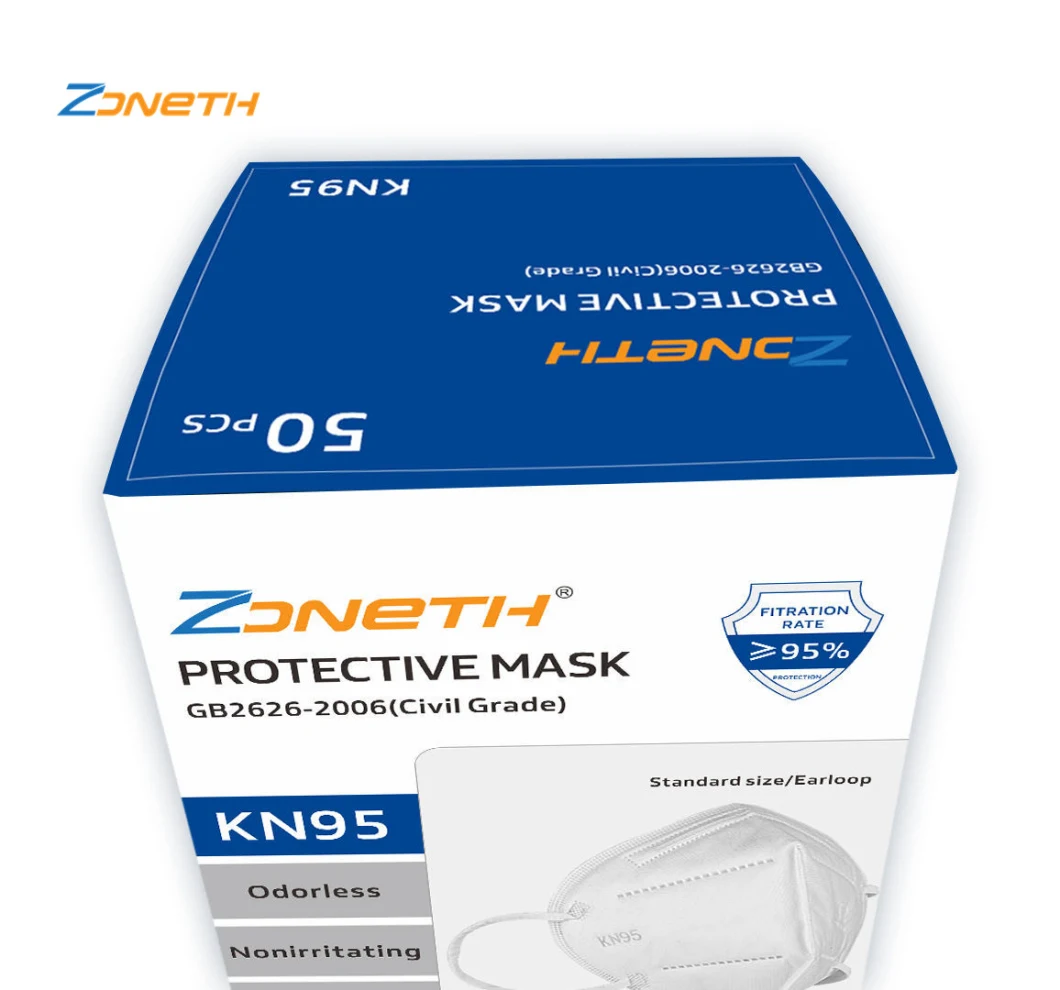 Factory Wholesale 5ply KN95 FFP2 Protective Face Mask Personal Health Quality Standard for Ready Stock