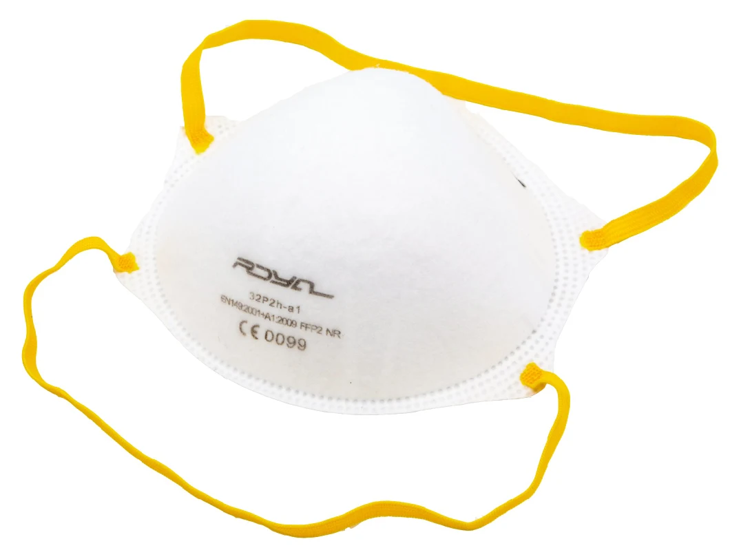 Protective CE Approved FFP2 5 Layer Cup Type Convex Shap Twin Strap Design Filtering Half Mask