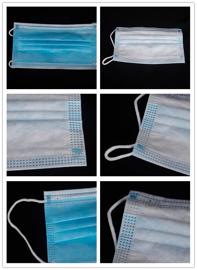 High Quality Face Mask Disposable Facemask Nonwoven 3-Ply Protection Elastic Earloop Care Facemask