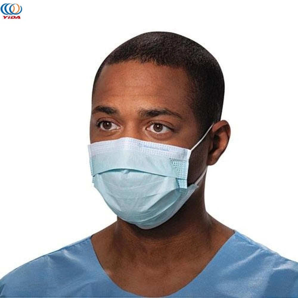 in Stock Fast Shipping 3-Ply Disposable Medical Face Mask for Health Blue 3layers Non-Woven Fabric Protective Sterile Masks
