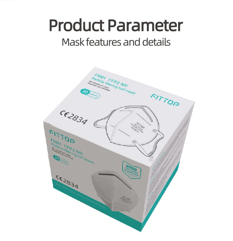 KN95 Style Protective Mask En149 CE FFP2 Disposable Folding Half Face Mask Without Valve