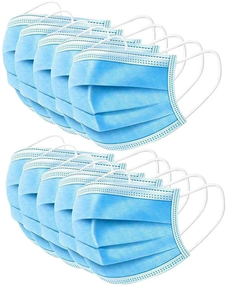 China Factory Disposable 3ply Face Mask Protective Mask Wholesale Face Mask PPE 3 Ply Mask