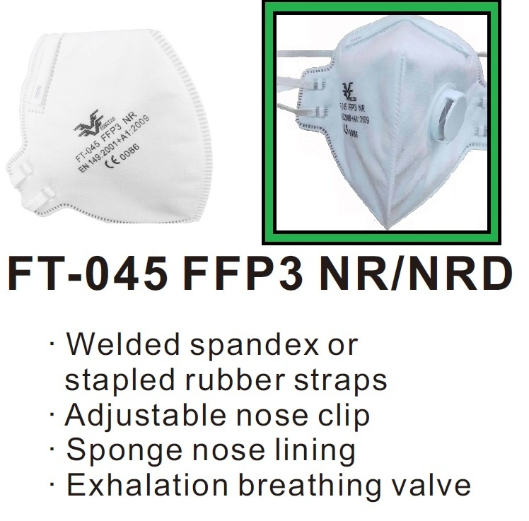 Directly Factory Making with/Without Valve Folded Face Mask FFP3