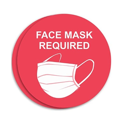 Face Mask Sign, Face Mask Sticker, Face Mask Required Sticker, Face Mask Nameplate