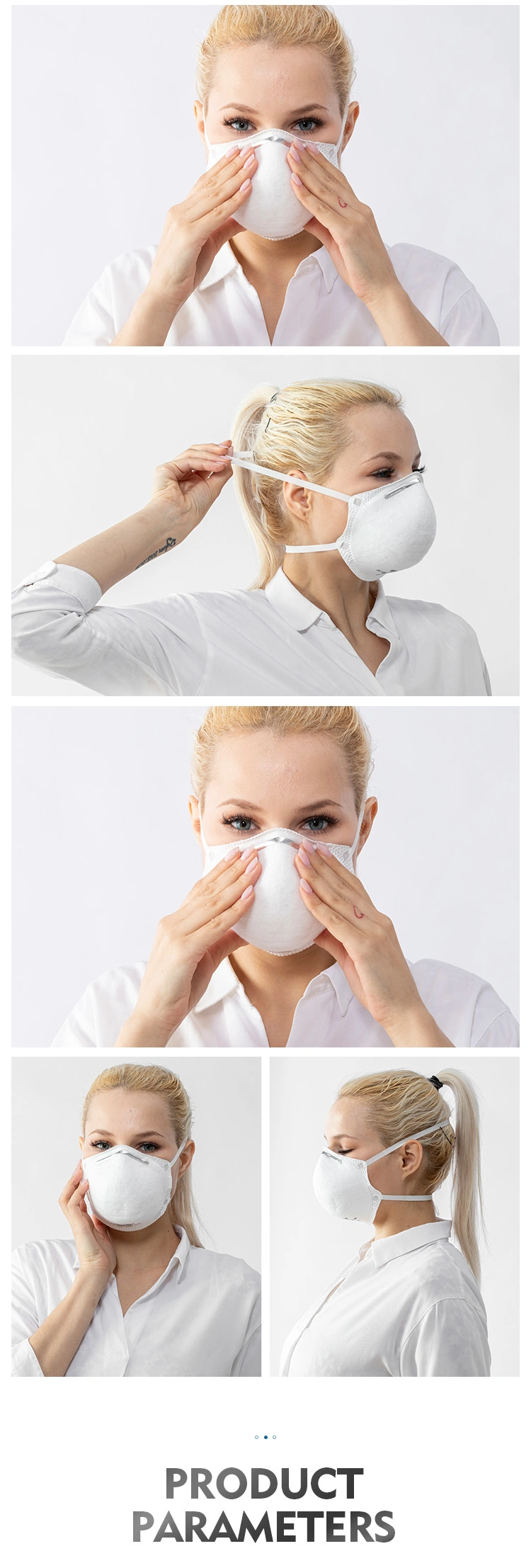 En149 Standard High Safety Protective Face Mouth Head-Warn Disposable Facemask
