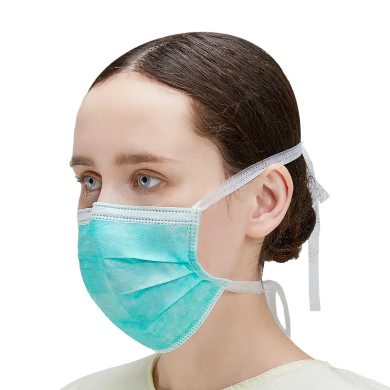 Wholesale High Quality Face Mask Blue Earloop Non Woven Mask 3 Ply Disposable Medical Face Mask