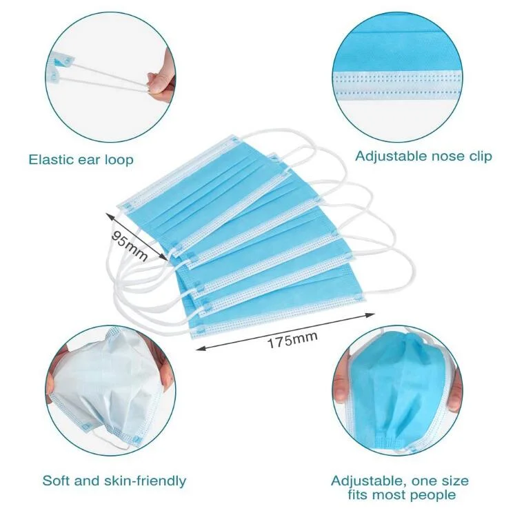 3ply Non-Woven Anti Virus Face Mask Disposable Mask for Face, Mask
