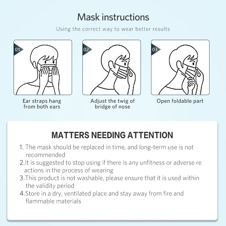 Health Ffp1 Anti Dust 3ply Non Wowen Personal Care Protection Disposable Face Mask