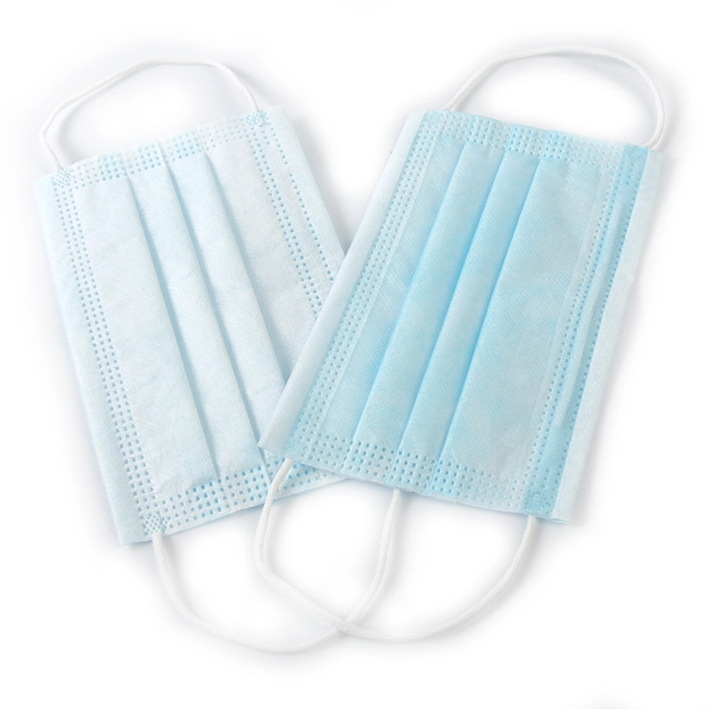 Surgical Earloop Face Mask 3-Layer Mouth Covers for Dust, Germ Protection, and Personal Health