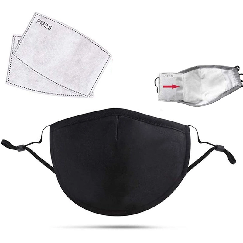 High Quality Custom Reusable Adjustable Masque Breathing Sports Face Cover Protective Pollution Facemask with Filter