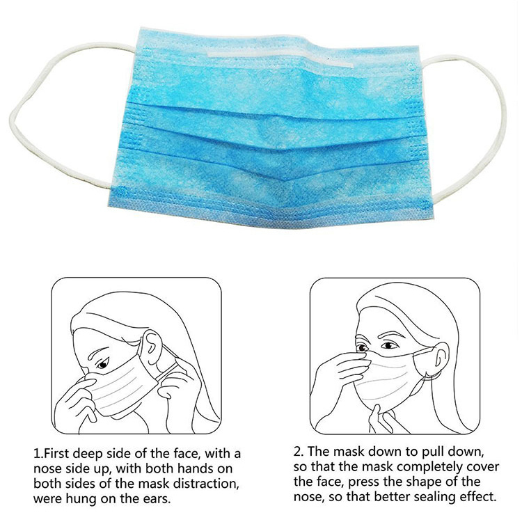 Disposable Face Mask Three Layers Face Mask Supplies