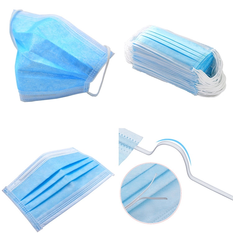 Hot Sale Wholesale Disposable Medical Mask Blue 3ply Woven Face Mask Earloop for Virus Protection