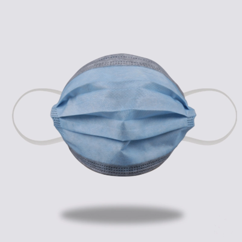 Earloop White Blue Safety 3 Ply Face Mask Suppliers Disposable Face Mask for Preventing Virus