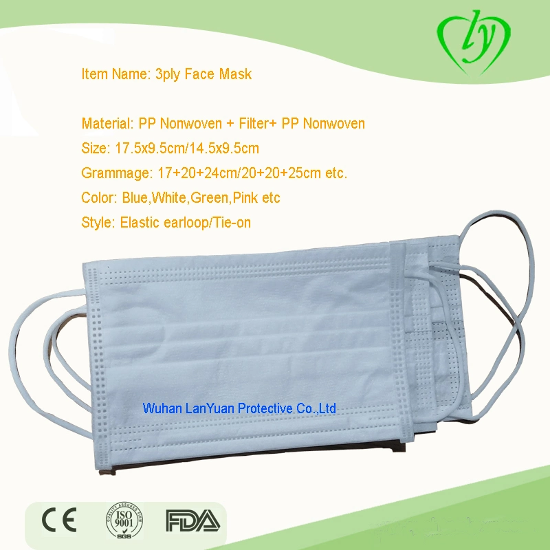 Disposable Nonwoven Surgical Face Mask/Medical Surgical Face Mask