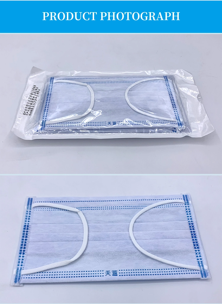 Earloop Medical 3 Ply Disposable Dental Mouth Mask Disposable Medical Face Mask