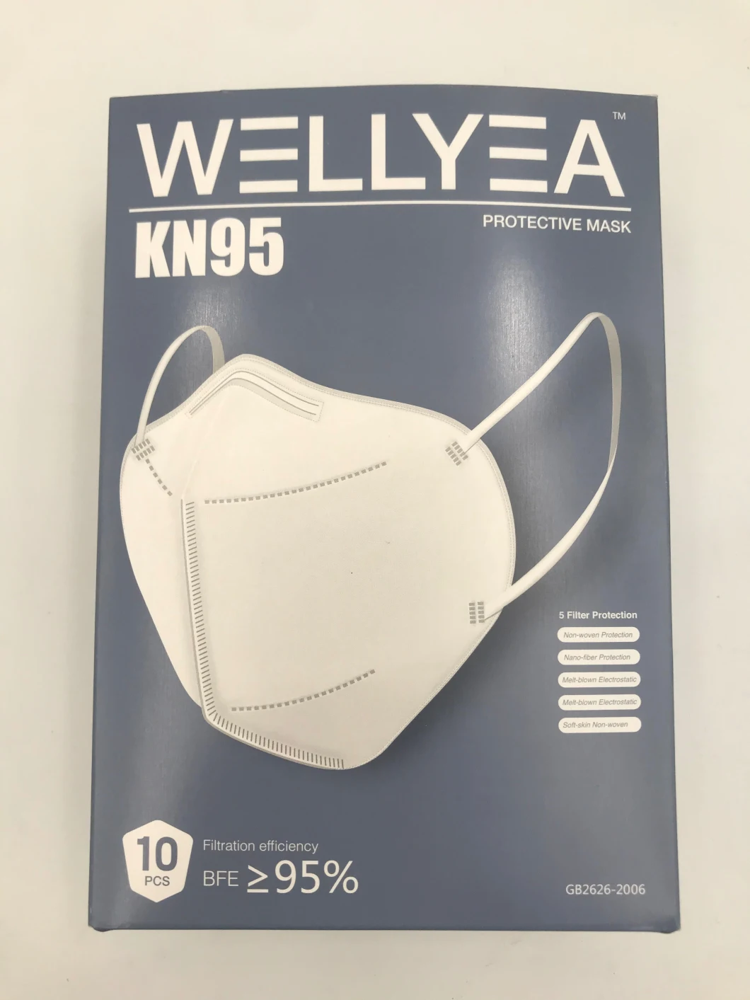 Non Woven Disposable Mask 5 Ply Breath Respirator Protection N95 Kn95 Face Mask