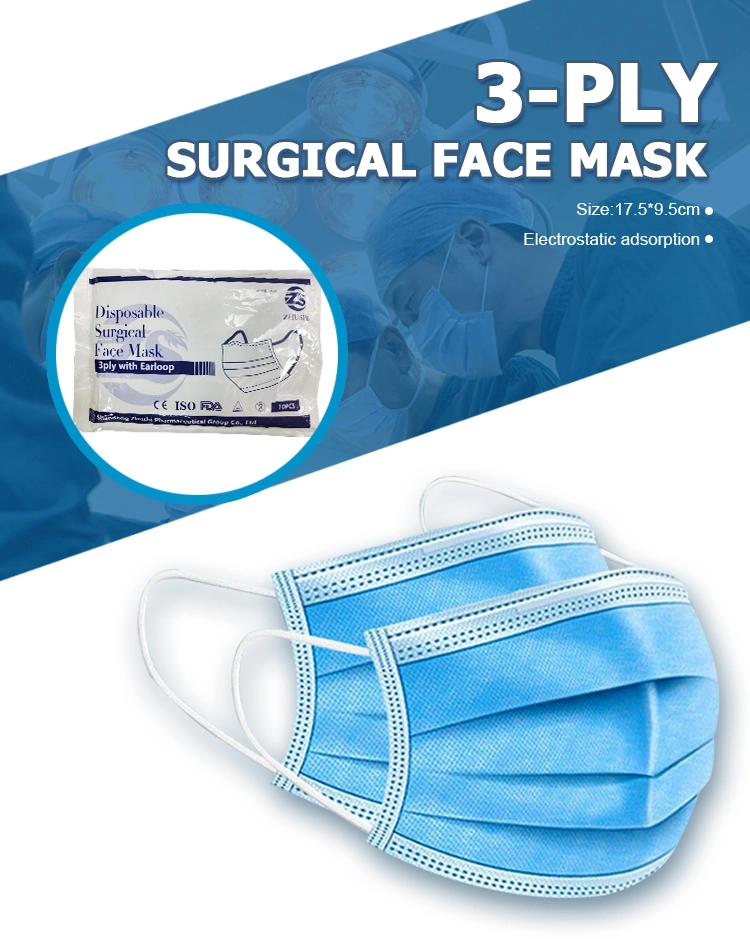 in Stock China General Supplies Disposable Large Quantity 3ply Earloop Face Protection Face Masks
