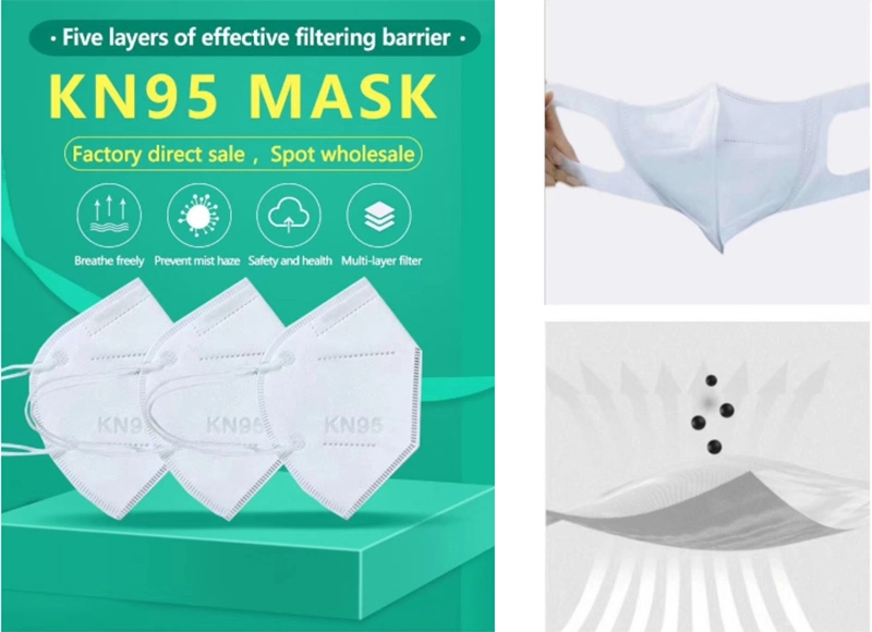 Non-Woven Protective Disposable Earloop Face Mask KN95 Mask